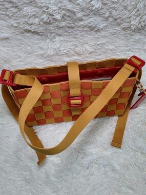 Coachtopia Woven Bag in Mustard and Orange (NWOT)